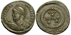  AE3 / 1 Фоллис Римская империя (27BC-395) Бронза Юлиан II Отступник  (331-363)