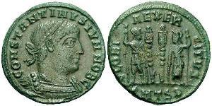  AE3 / 1 Фоллис Римская империя (27BC-395) Бронза Констанций II (317 - 361)