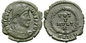  AE3 / 1 Фоллис Римская империя (27BC-395) Бронза Иовиан (331- 364)