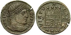  AE3 / 1 Фоллис Римская империя (27BC-395) Бронза Константин I (272 - 337)