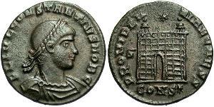  AE3 / 1 Фоллис Римская империя (27BC-395) Бронза Констанций II (317 - 361)