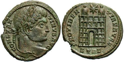  AE3 / 1 Фоллис Римская империя (27BC-395) Бронза Константин I (272 - 337)