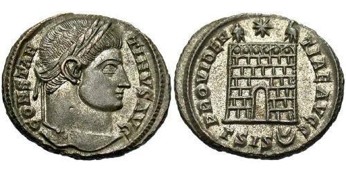  AE3 / 1 Фоллис Римская империя (27BC-395) Бронза Константин I (272 - 337)