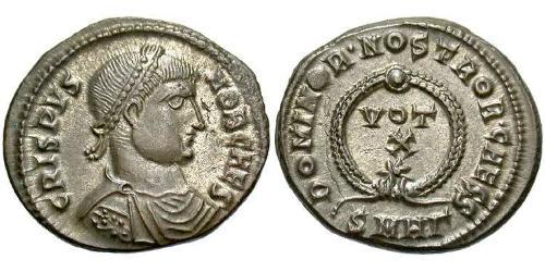  AE3 / 1 Фоллис Римская империя (27BC-395) Бронза Крисп (305 - 326)