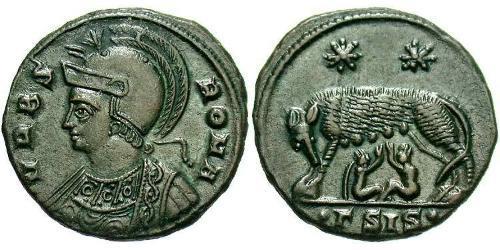  AE3 / 1 Фоллис Римская империя (27BC-395) Бронза Константин I (272 - 337)