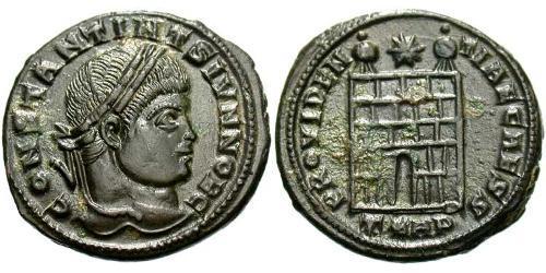  AE3 / 1 Фоллис Римская империя (27BC-395) Бронза Констанций II (317 - 361)