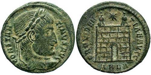  AE3 / 1 Фоллис Римская империя (27BC-395) Бронза Константин I (272 - 337)