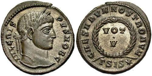  AE3 / 1 Фоллис Римская империя (27BC-395) Бронза Крисп (305 - 326)