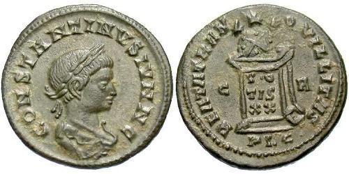  AE3 / 1 Фоллис Римская империя (27BC-395) Бронза Констанций II (317 - 361)
