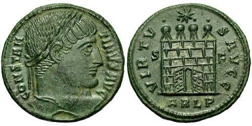  AE3 / 1 Фоллис Римская империя (27BC-395) Бронза Константин I (272 - 337)