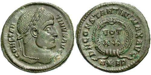  AE3 / 1 Фоллис Римская империя (27BC-395) Бронза Константин I (272 - 337)