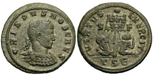  AE3 / 1 Фоллис Римская империя (27BC-395) Бронза Крисп (305 - 326)