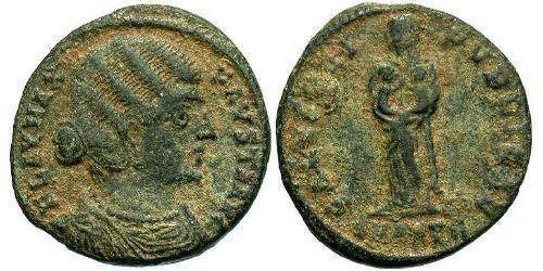  AE3 / 1 Фоллис Римская империя (27BC-395) Бронза Флавия Максима Фауста (289-326)