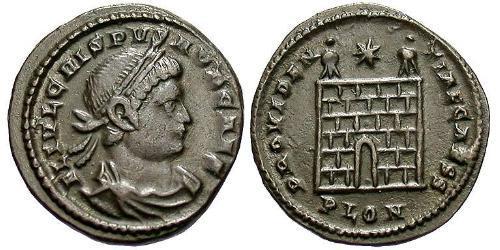  AE3 / 1 Фоллис Римская империя (27BC-395) Бронза Крисп (305 - 326)