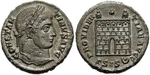  AE3 / 1 Фоллис Римская империя (27BC-395) Бронза Константин I (272 - 337)