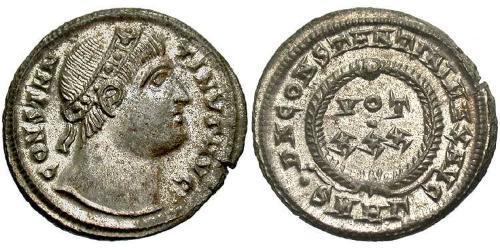  AE3 / 1 Фоллис Римская империя (27BC-395) Бронза Константин I (272 - 337)