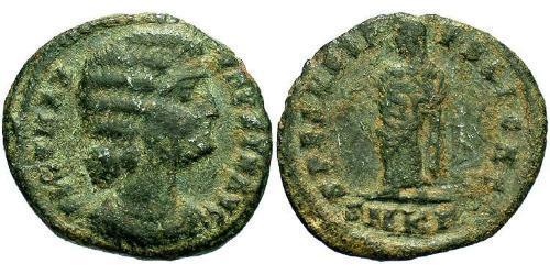  AE3 / 1 Фоллис Римская империя (27BC-395) Бронза Флавия Максима Фауста (289-326)
