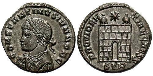  AE3 / 1 Фоллис Римская империя (27BC-395) Бронза Констанций II (317 - 361)