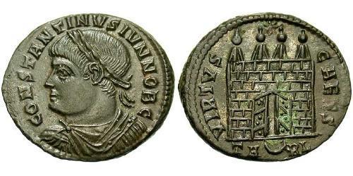  AE3 / 1 Фоллис Римская империя (27BC-395) Бронза Констанций II (317 - 361)