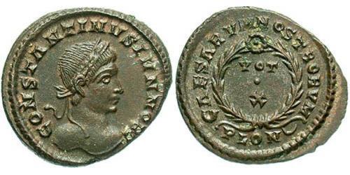  AE3 / 1 Фоллис Римская империя (27BC-395) Бронза Констанций II (317 - 361)