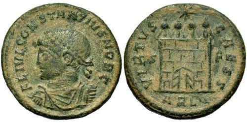  AE3 / 1 Фоллис Римская империя (27BC-395) Бронза Констанций II (317 - 361)
