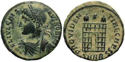  AE3 / 1 Фоллис Римская империя (27BC-395) Бронза Крисп (305 - 326)