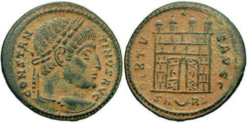  AE3 / 1 Фоллис Римская империя (27BC-395) Бронза Константин I (272 - 337)