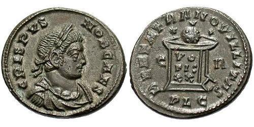  AE3 / 1 Фоллис Римская империя (27BC-395) Бронза Крисп (305 - 326)