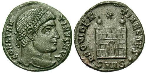  AE3 / 1 Фоллис Римская империя (27BC-395) Бронза Константин I (272 - 337)