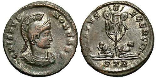  AE3 / 1 Фоллис Римская империя (27BC-395) Бронза Крисп (305 - 326)