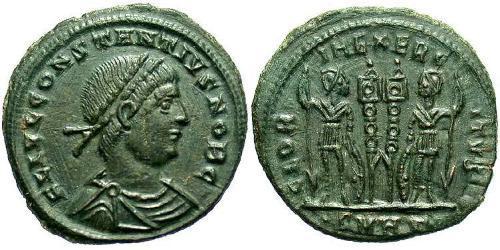  AE3 / 1 Фоллис Римская империя (27BC-395) Бронза Констанций II (317 - 361)