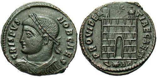  AE3 / 1 Фоллис Римская империя (27BC-395) Бронза Крисп (305 - 326)