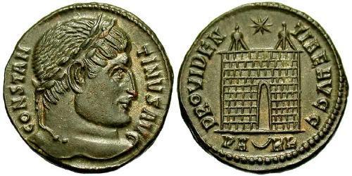  AE3 / 1 Фоллис Римская империя (27BC-395) Бронза Константин I (272 - 337)