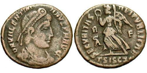  AE3 / 1 Фоллис Римская империя (27BC-395) Бронза Валентиниан I (321-375)