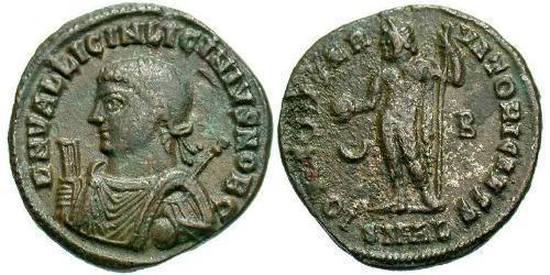  AE3 / 1 Фоллис Римская империя (27BC-395) Бронза Лициний II (315-326)