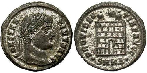  AE3 / 1 Фоллис Римская империя (27BC-395) Бронза Константин I (272 - 337)