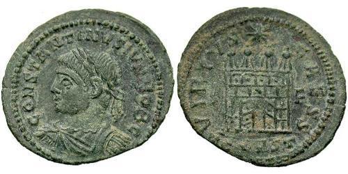  AE3 / 1 Фоллис Римская империя (27BC-395) Бронза Констанций II (317 - 361)