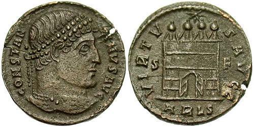  AE3 / 1 Фоллис Римская империя (27BC-395) Бронза Константин I (272 - 337)