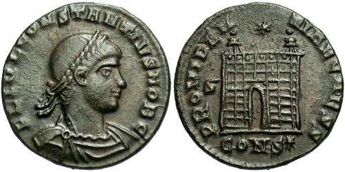 AE3 / 1 Фоллис Римская империя (27BC-395) Бронза Констанций II (317 - 361)