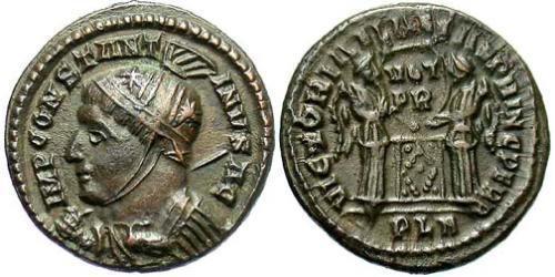  AE3 / 1 Фоллис Римская империя (27BC-395) Бронза Константин I (272 - 337)