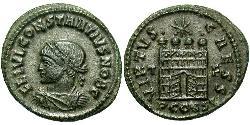  AE3 / 1 Фолліс Західна Римська імперія (285-476) Бронза Констанцій II (317 - 361)