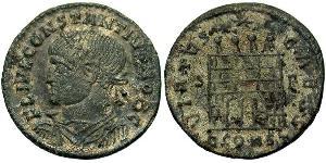  AE3 / 1 Фолліс Західна Римська імперія (285-476) Бронза Констанцій II (317 - 361)