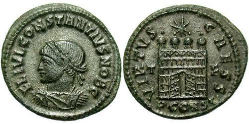  AE3 / 1 Фолліс Західна Римська імперія (285-476) Бронза Констанцій II (317 - 361)