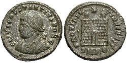  AE3 / 1 Фолліс Римська імперія (27BC-395) Бронза Констанцій II (317 - 361)