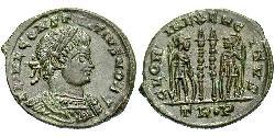  AE3 / 1 Фолліс Римська імперія (27BC-395) Бронза Констанцій II (317 - 361)