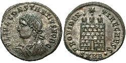  AE3 / 1 Фолліс Римська імперія (27BC-395) Бронза Констанцій II (317 - 361)