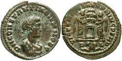  AE3 / 1 Фолліс Римська імперія (27BC-395) Бронза Констанцій II (317 - 361)