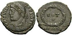  AE3 / 1 Фолліс Римська імперія (27BC-395) Бронза Йовіан (331- 364)