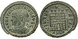  AE3 / 1 Фолліс Римська імперія (27BC-395) Бронза Констанцій II (317 - 361)