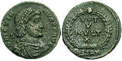  AE3 / 1 Фолліс Римська імперія (27BC-395) Бронза Йовіан (331- 364)